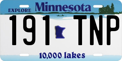 MN license plate 191TNP