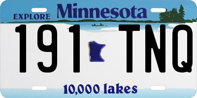 MN license plate 191TNQ