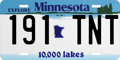 MN license plate 191TNT