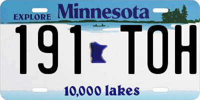 MN license plate 191TOH