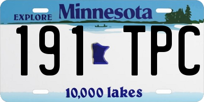 MN license plate 191TPC