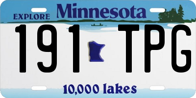 MN license plate 191TPG