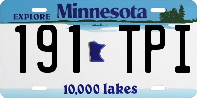 MN license plate 191TPI