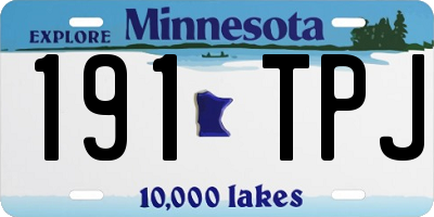 MN license plate 191TPJ