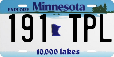 MN license plate 191TPL