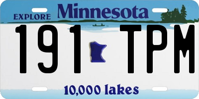 MN license plate 191TPM