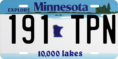 MN license plate 191TPN