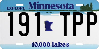 MN license plate 191TPP
