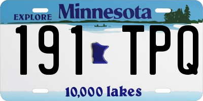 MN license plate 191TPQ