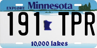MN license plate 191TPR