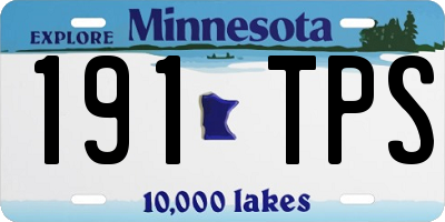 MN license plate 191TPS
