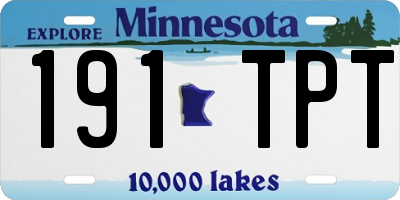 MN license plate 191TPT