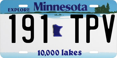 MN license plate 191TPV