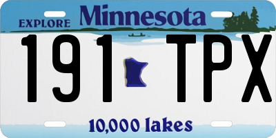 MN license plate 191TPX