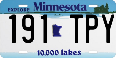 MN license plate 191TPY