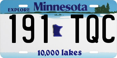 MN license plate 191TQC