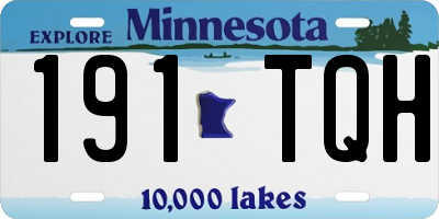 MN license plate 191TQH