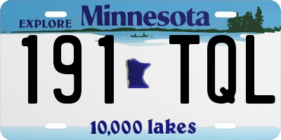 MN license plate 191TQL