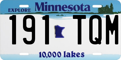 MN license plate 191TQM