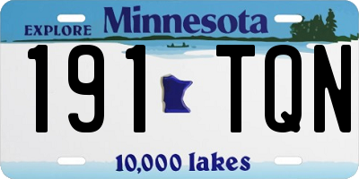 MN license plate 191TQN