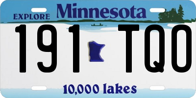 MN license plate 191TQO