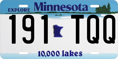 MN license plate 191TQQ