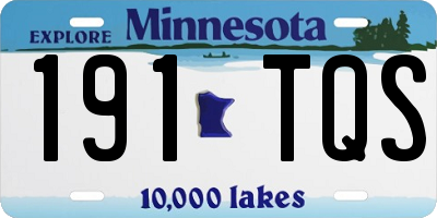 MN license plate 191TQS