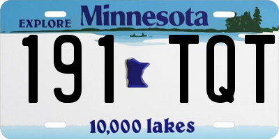MN license plate 191TQT