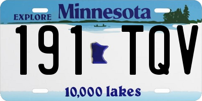 MN license plate 191TQV