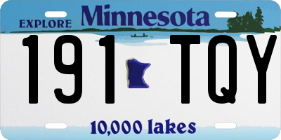 MN license plate 191TQY