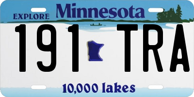 MN license plate 191TRA