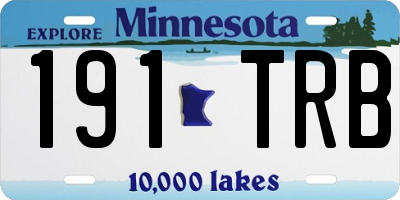 MN license plate 191TRB