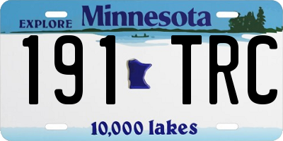 MN license plate 191TRC