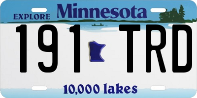 MN license plate 191TRD