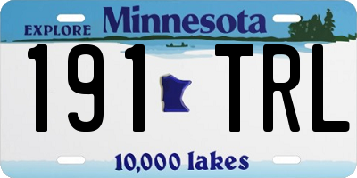 MN license plate 191TRL