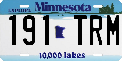 MN license plate 191TRM