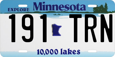 MN license plate 191TRN