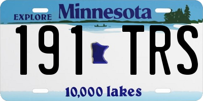 MN license plate 191TRS