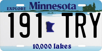 MN license plate 191TRY
