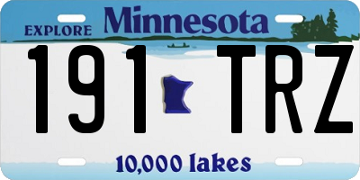 MN license plate 191TRZ