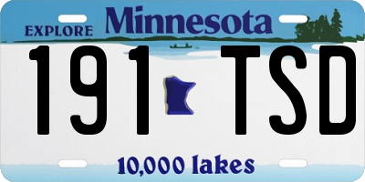 MN license plate 191TSD