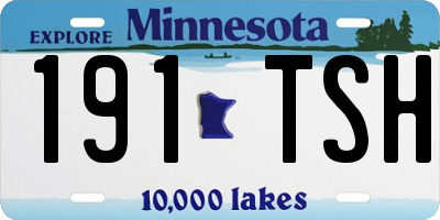 MN license plate 191TSH