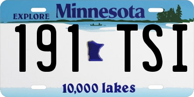MN license plate 191TSI
