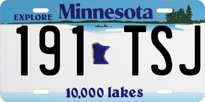 MN license plate 191TSJ