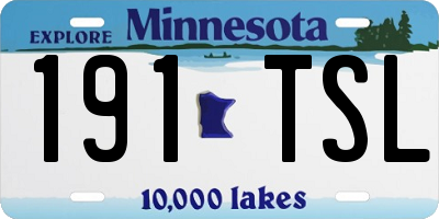 MN license plate 191TSL