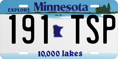 MN license plate 191TSP