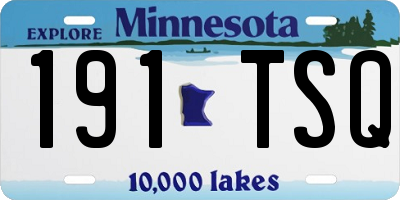 MN license plate 191TSQ