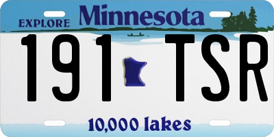 MN license plate 191TSR