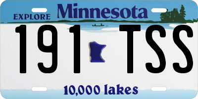 MN license plate 191TSS