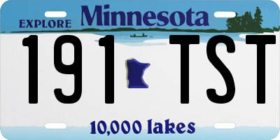 MN license plate 191TST